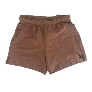 Nike Yoga Dri-Fit Brown Athletic Shorts XL Lightweight Comfort